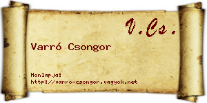 Varró Csongor névjegykártya