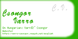 csongor varro business card